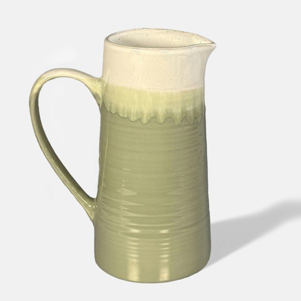 Scandi Home Terra Fusion 1.8L Green Reactive Glaze Ceramic Jug