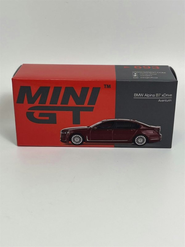 Mini GT BMW Alpina B7 xDrive Aventurin Red RHD 1:64 Scale Mini GT MGT00693R