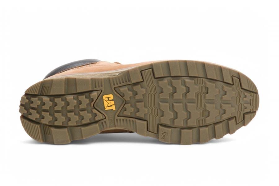 Caterpillar CAT (Caterpillar) Men's Founder Brown Leather Everyday Ankle Boots
