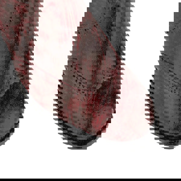 Embassy London Chloe - Burgundy - Women's block heel higher ankle leather boot with side zip