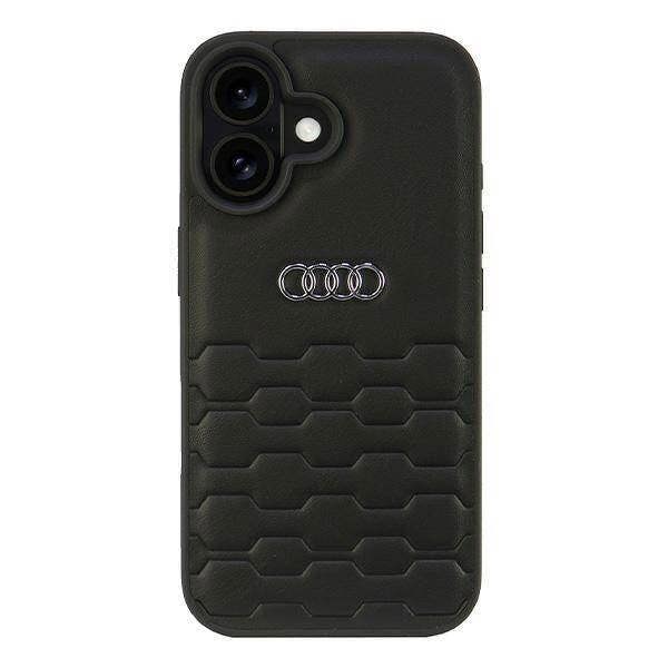 Audi Synthetic Leather Hardcase for iPhone 16 6.1" Black - AU-TPUPCIP16-GT/D2-BK