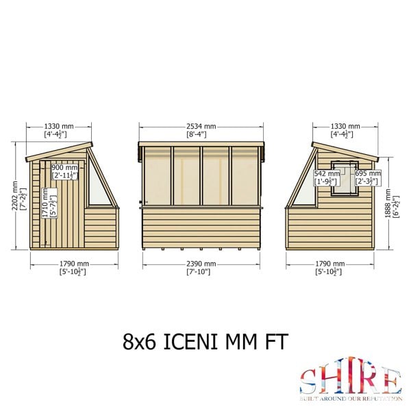 8x6 Iceni Potting Shed Style A - Best Shed