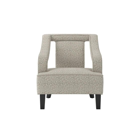 Wyld Haus Letterkenny Upholstered Cream Chenille Armchair