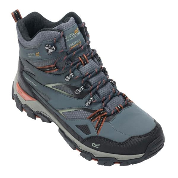 Regatta Mens Holcombe III Walking Boots - Dark Storm/Brick - 