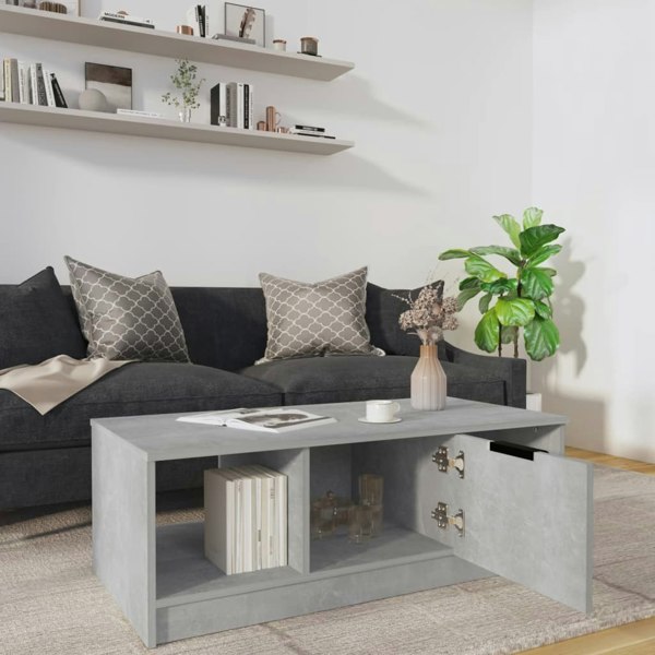 Berkfield Coffee Table Concrete Grey 102x50x36 cm Engineered Wood