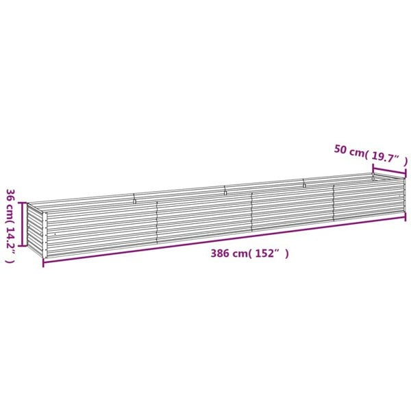 Berkfield Garden Raised Bed 386x50x36 cm Corten Steel