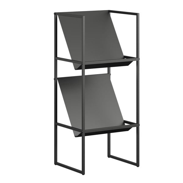 Dorel Home Helix Vinyl Record Storage with 2 Shelves Black