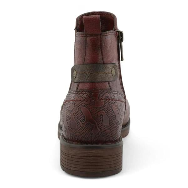 Women's Burgundy Chelsea Ankle Boots-TruClothing