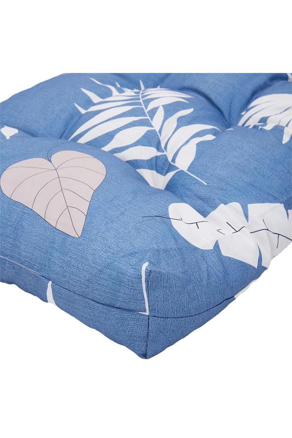 Living and Home 130cm W x 50cm D Waterproof Patio Bench Leaves Print Seat Cushion