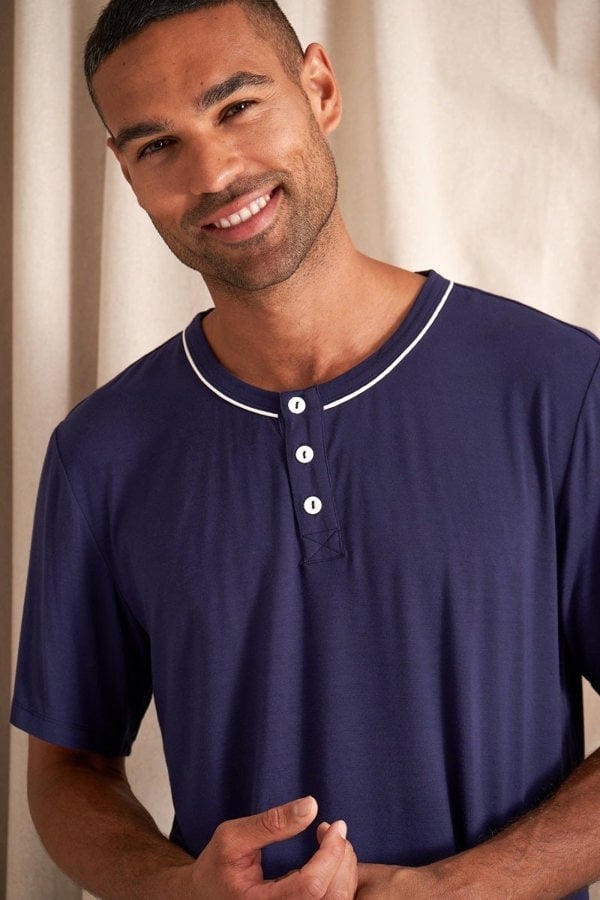 Mister You Bamboo Short Pyjama Set in MidnightNightwear
