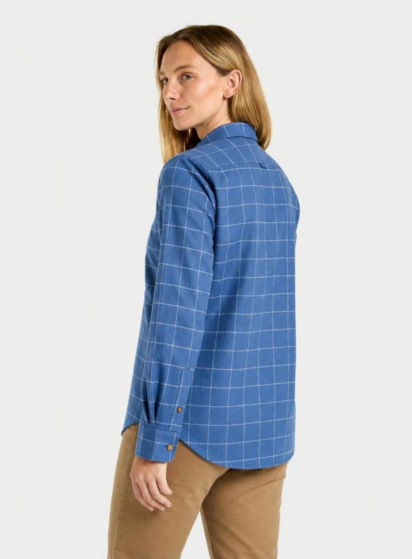 The Oxford Shirt Company Classic Flannel Shirt - Blue and White Check