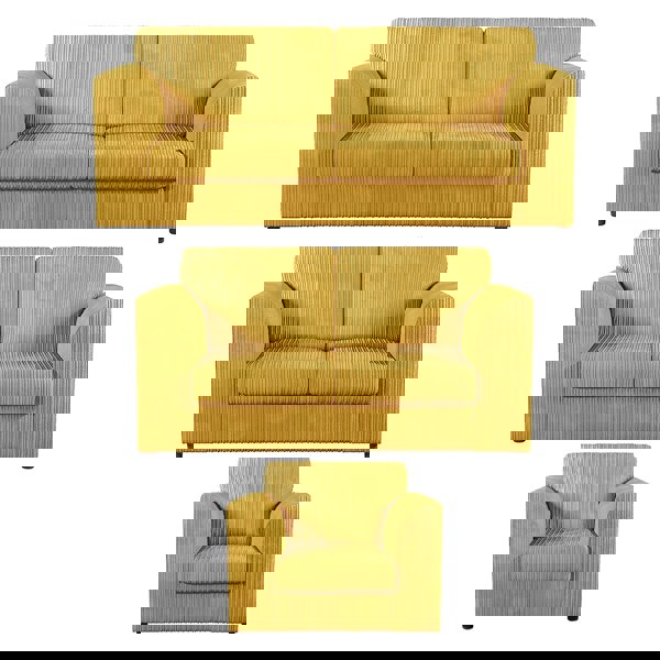 Furnishings For Less Luxor Full Jumbo Cord 3 Piece Suite - Full Back