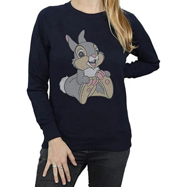 Disney Womens/Ladies Classic Thumper Cotton Sweatshirt - Navy Blue