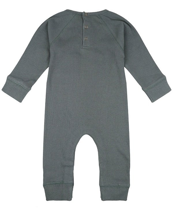 Bottle Green Rib Romper - image 2
