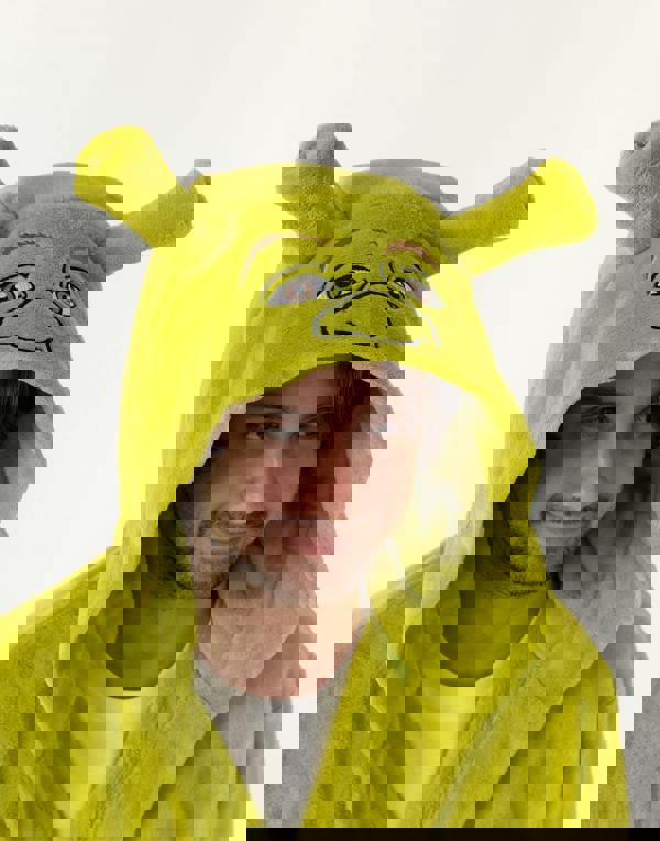 Shrek Unisex Green Character Hooded Bathrobe