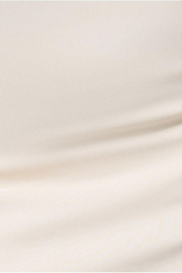 Halter Neck Puff Hem Mermaid Midaxi Dress - Cream DR4747