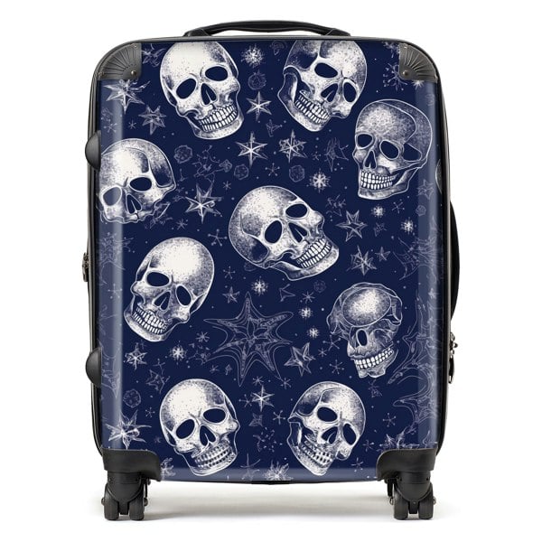 Warren Reed Evening Skulls And Stars Suitcase