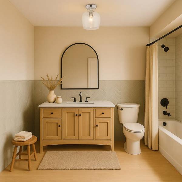 COSYLYTE Oakdale Bathroom Bubble Glass Ceiling Light
