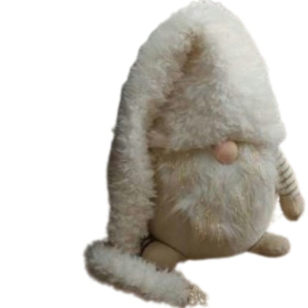 Samuel Alexander 34cm Large White Super Soft Christmas Snow Gonk Decoration