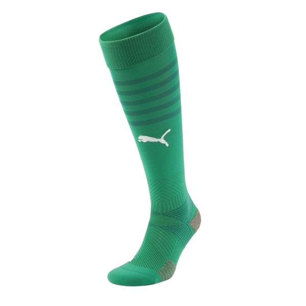 Puma Childrens/Kids Hooped Football Socks - Pepper Green - 