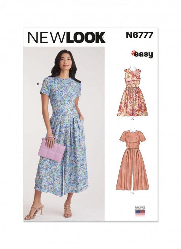 New Look Sewing Pattern 6777, Dresses, Jumpsuits for Women, A (8-10-12-14-16-18-20) - Easy