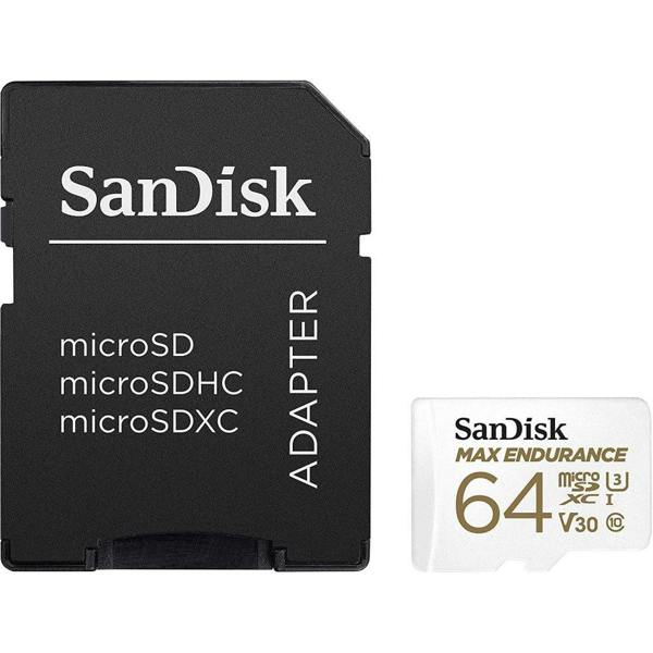 SanDisk Max Endurance MicroSD Card 100MBs with Adapter 64GB