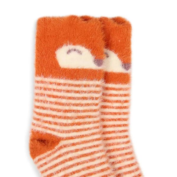 Trespass Childrens/Kids Cosy Animal Face Socks - Orange - 