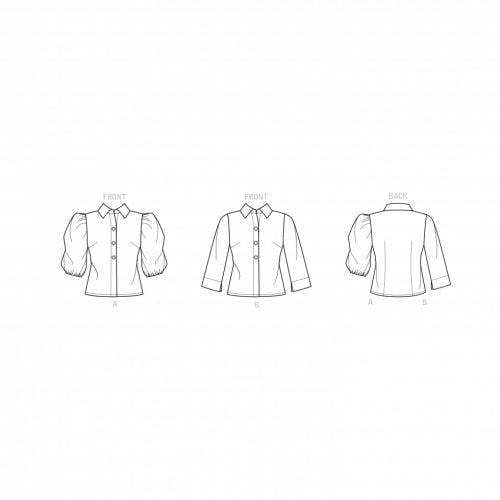 New Look Sewing Pattern 6698, Tops, Shirts for Women, A (6-8-10-12-14-16-18) - Easy