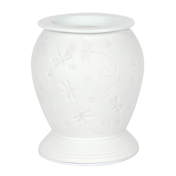 Serano Dragonfly White Ceramic Electric Burner and Wax Warmer