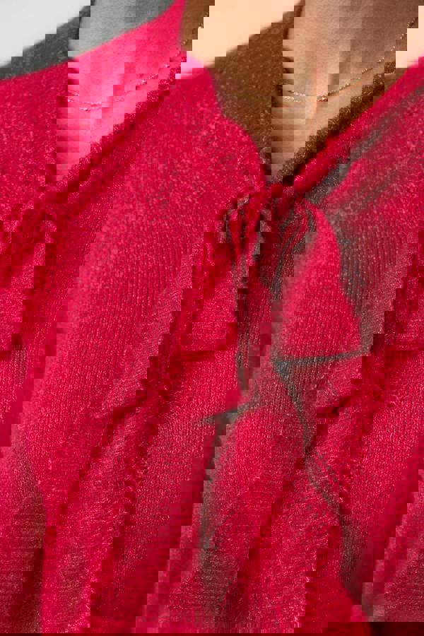 Lily & Me Elise Tie Neck Pointelle Jumper