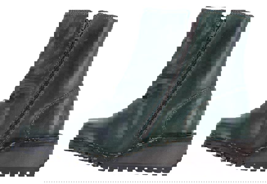 Fly London Mon Womens Wedge Heel Zip-Up Chelsea Leather Ankle Boots