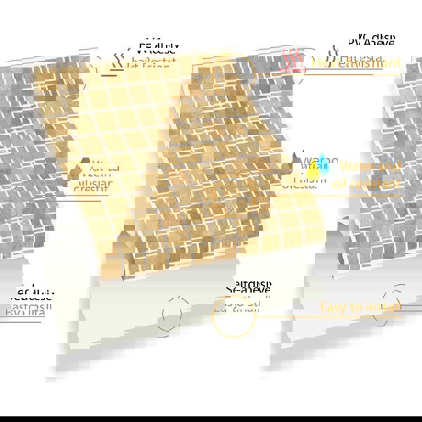 WT1595 - Boticcino Marble Mosaic Wall Tile Sticker Set - 15 x 15 cm (6 x 6 in) - 24 pcs