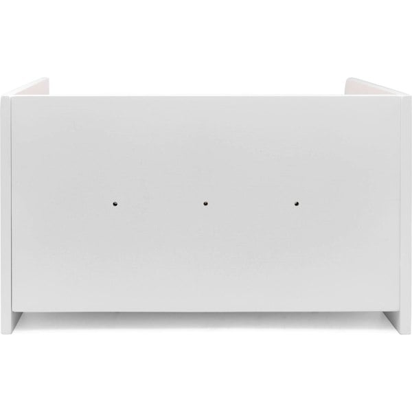 Maison des Cadeaux White Bamboo Single-Layer Bread Bin with Top Shelf