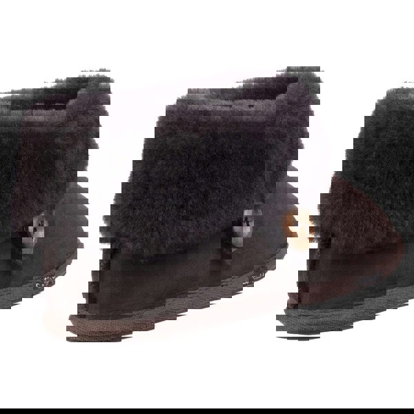 Cotswold Wotton Leather Women's Chocolate Slippers