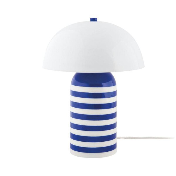 Love Frankie Stripy Table Lamp in Cobalt Blue