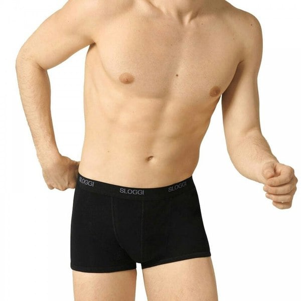Sloggi 24/7 2-Pack Basic Short Boxer Trunks, Black