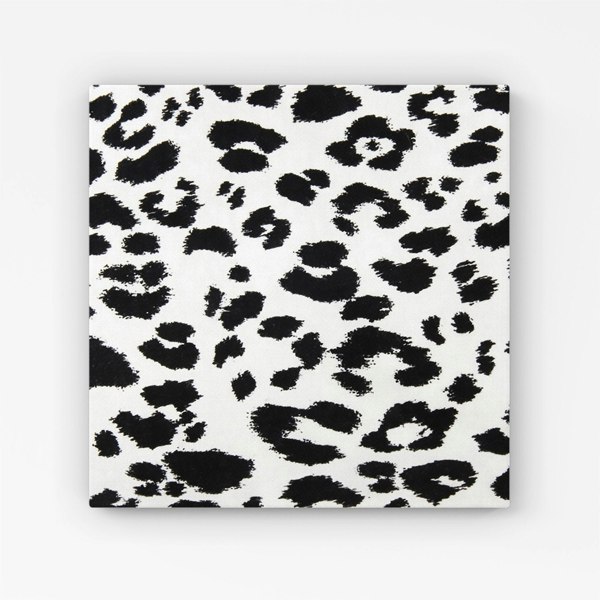 Warren Reed Black Leopard Print Canvas