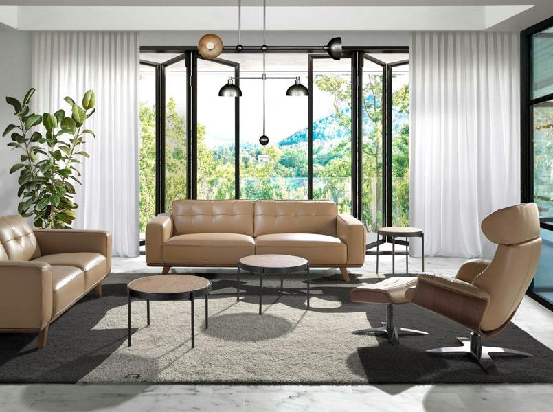 Angel Cerdá Elegant leather ottoman 5084/5088