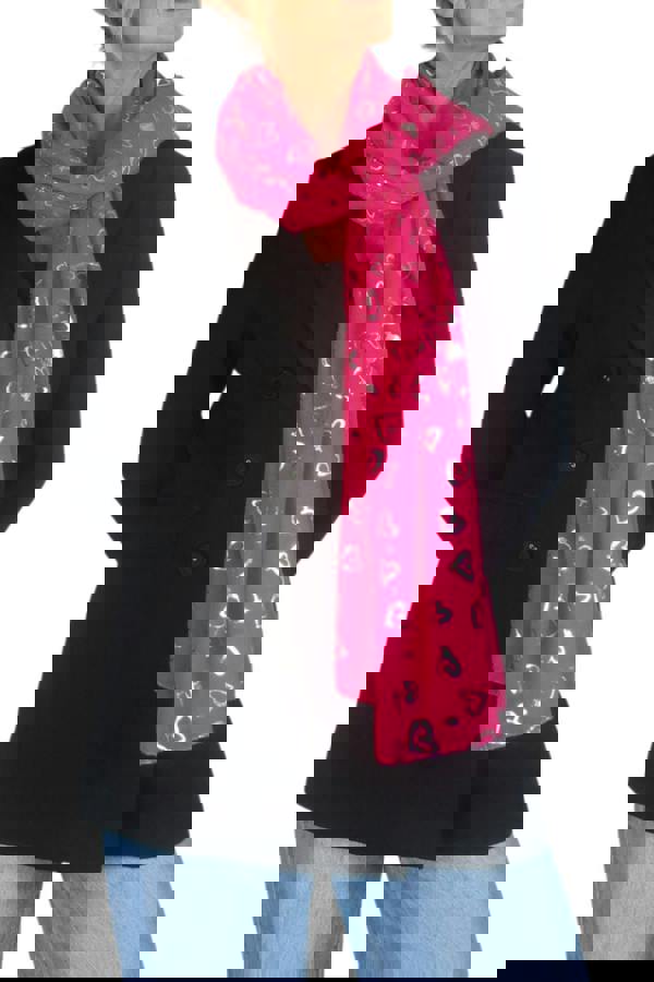 Paulo Due Silver Hearts Lightweight Cotton Scarf