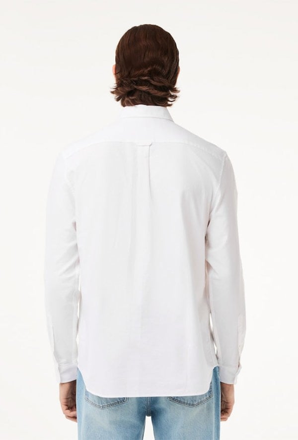 Lacoste Men's Regular Fit Cotton Oxford Shirt - White
