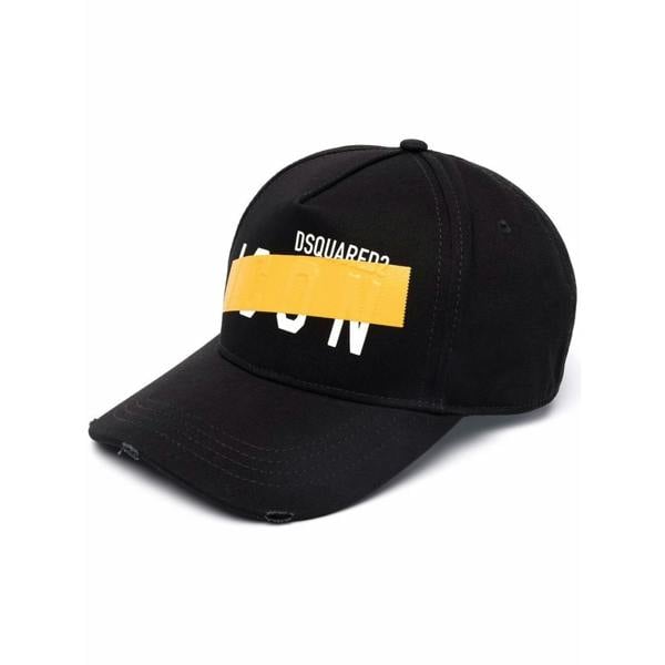 Dsquared Be Icon Taped six-panel Cap   in  Yellow
