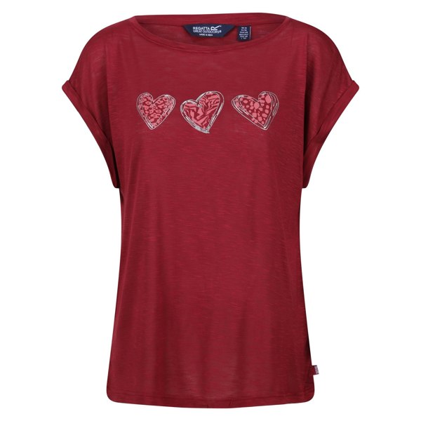 Regatta Women's Roselynn Hearts T-Shirt - Cabernet