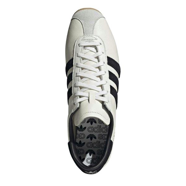 Adidas Mens Paris Leather Flat Trainers - White/Black - 