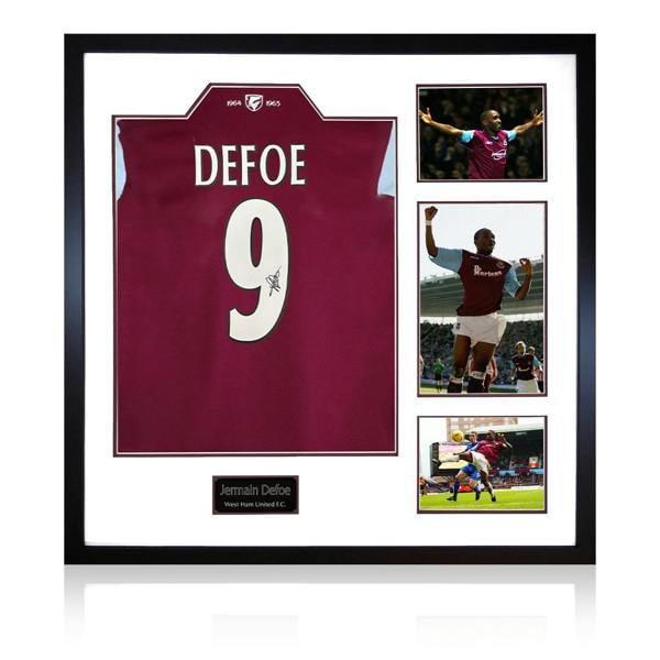 Jermain Defoe Signed West Ham Shirt Elite Frame