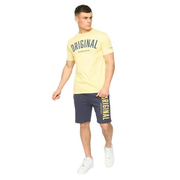 Crosshatch Mens Kensby T-Shirt - Yellow - 