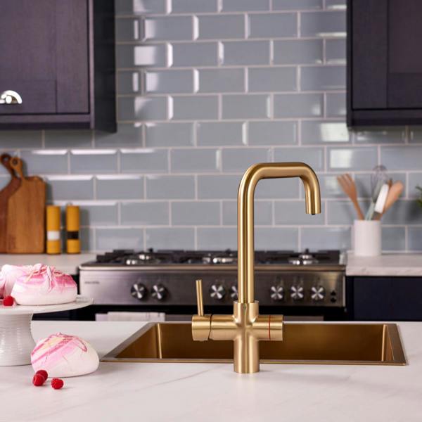 Impromta 4 in 1 Biometric Boiling Water Tap | Brushed Brass Finish