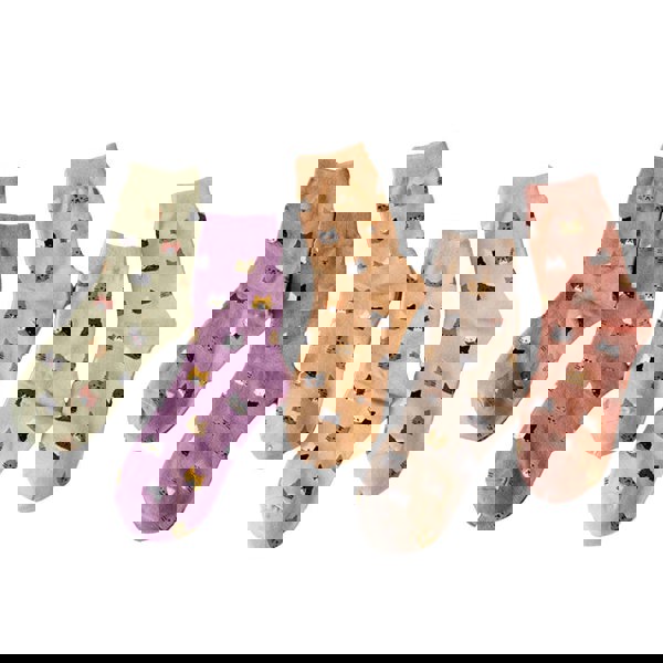 Anyfootwear 5 Pairs One Size 5-9 Mixed Colors No Show Thin Invisible Fashion Socks With Summer High Quality Ankle Solid Color Breathable Socks