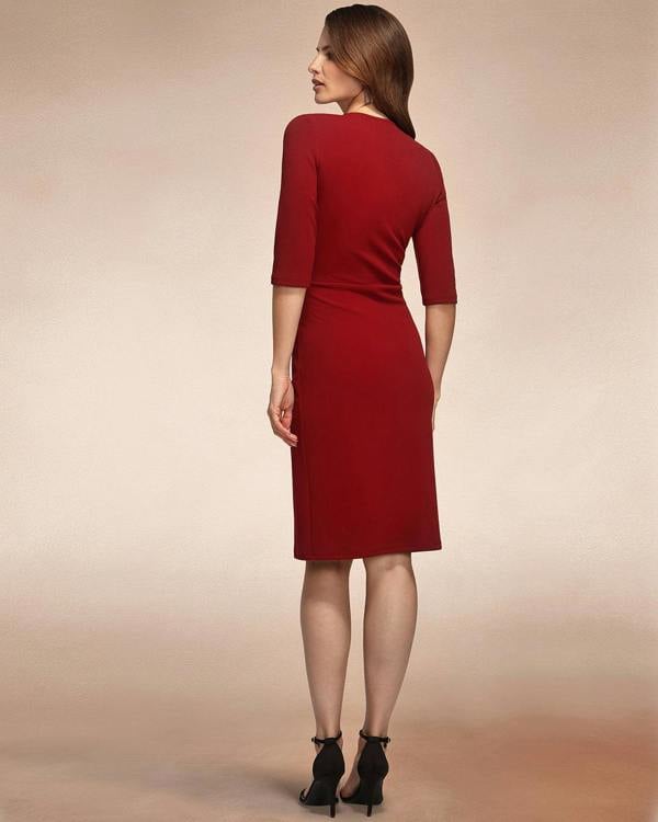 HotSquash Ascot Mock-Wrap Dress