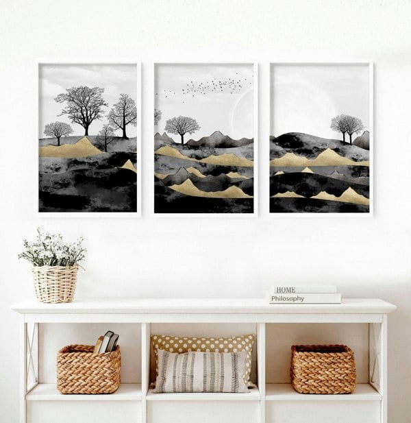 Art for the living room | set of 3 wall art prints