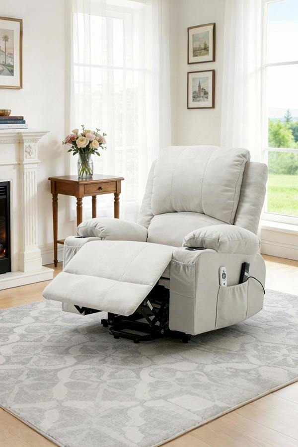 Electric Single-Seat Recliner Chair with Heating & Massage Function